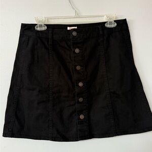 Mossimo Supply Co Black A-Line Mini Skirt Casual